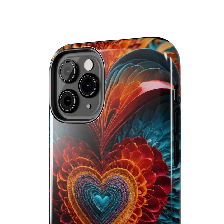 Ethereal Heart Mandala - Tough Phone Case - Phone Case - g(0D·IO) - iPhone 13 Mini - -