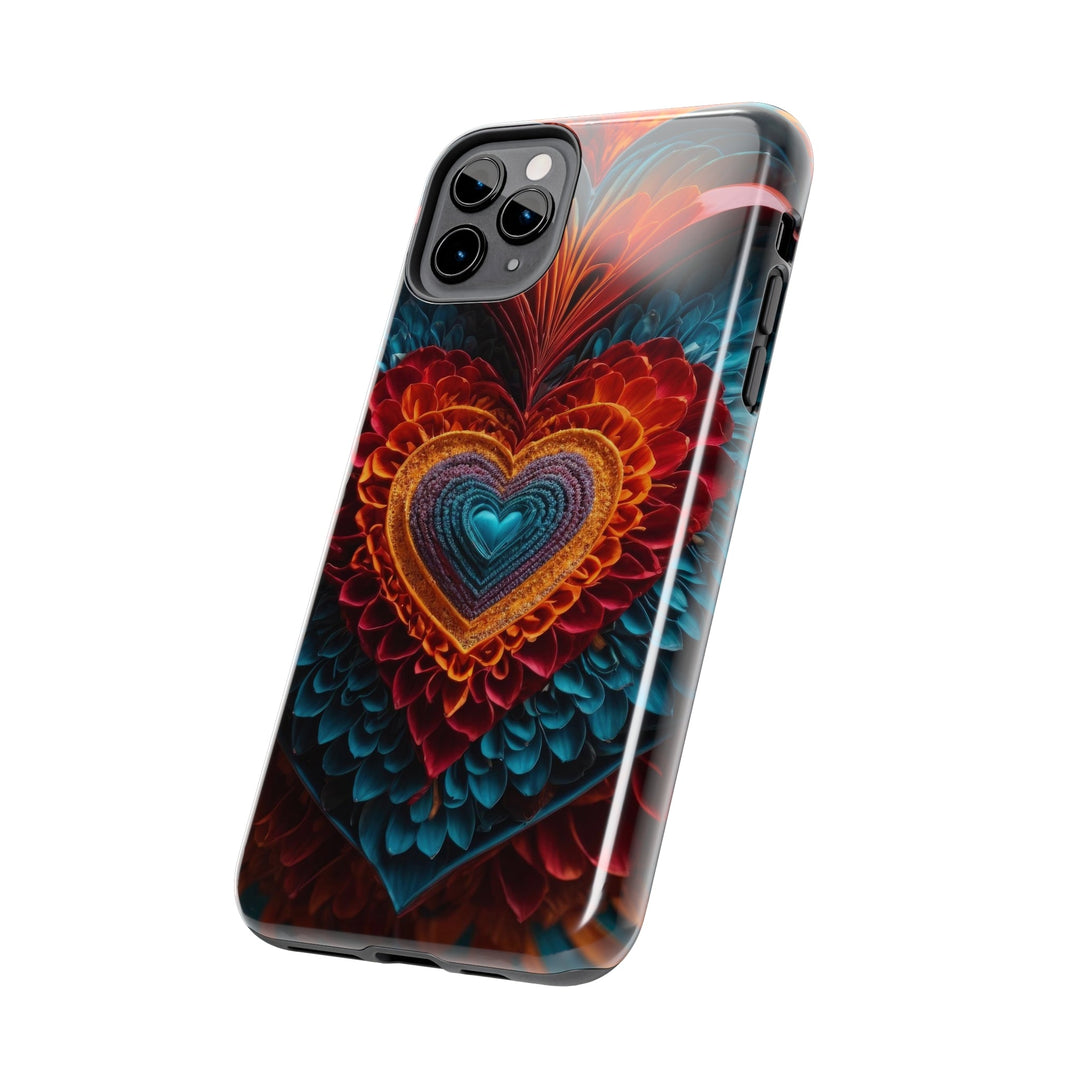 Ethereal Heart Mandala - Tough Phone Case - Phone Case - g(0D·IO) - iPhone 13 Mini - -