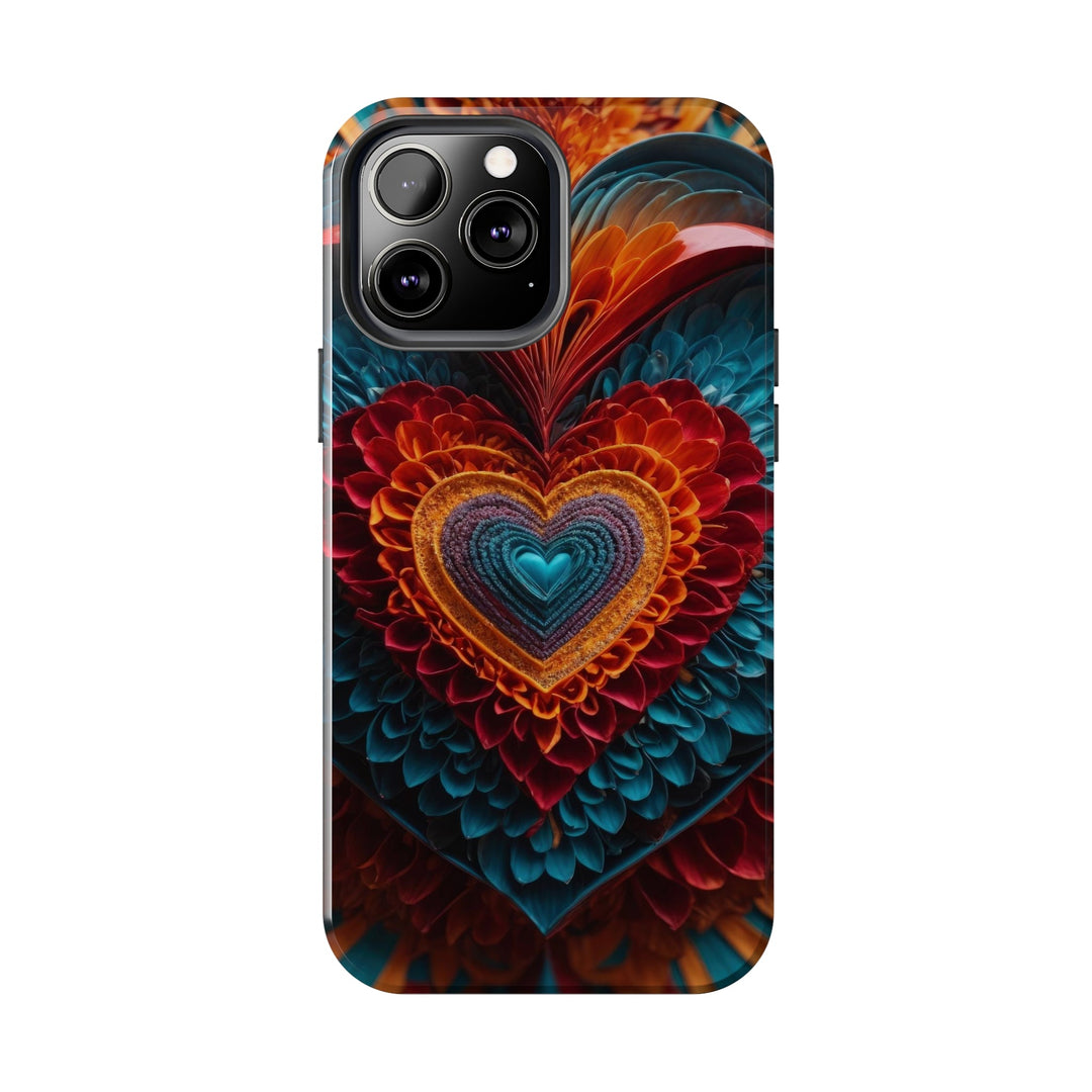 Ethereal Heart Mandala - Tough Phone Case - Phone Case - g(0D·IO) - iPhone 13 Mini - -