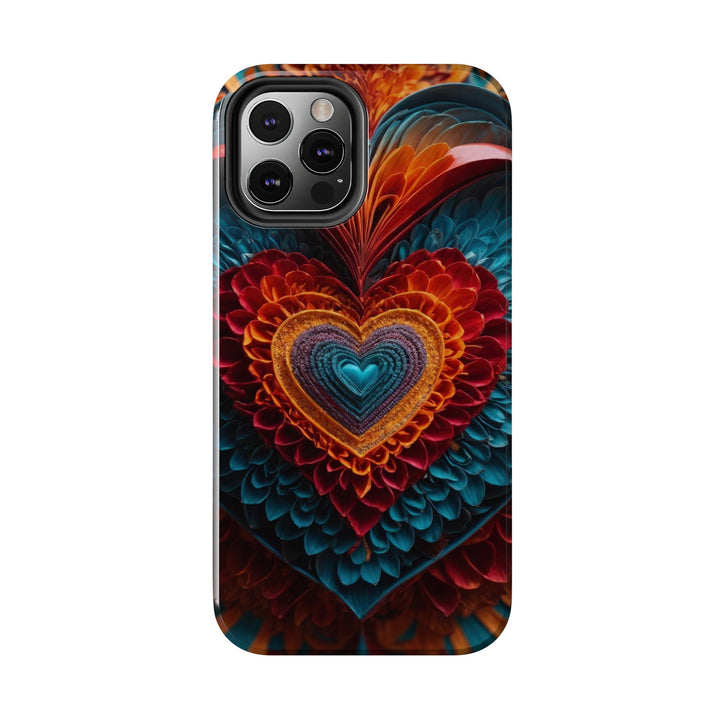 Ethereal Heart Mandala - Tough Phone Case - Phone Case - g(0D·IO) - iPhone 13 Mini - -