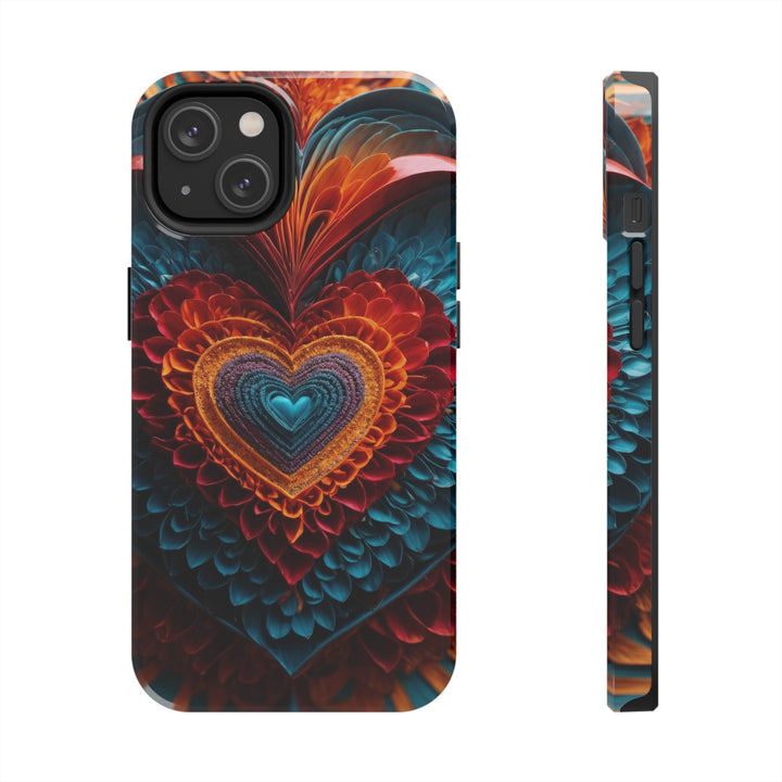 Ethereal Heart Mandala - Tough Phone Case - Phone Case - g(0D·IO) - iPhone 14 - -