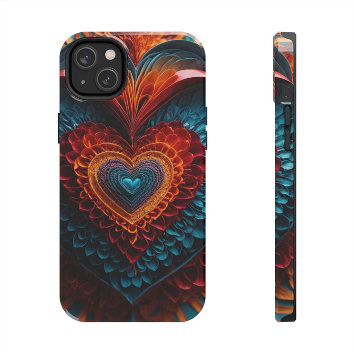 Ethereal Heart Mandala - Tough Phone Case - Phone Case - g(0D·IO) - iPhone 14 Plus - -