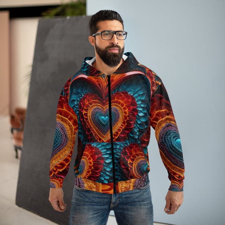 Ethereal Heart Mandala - Unisex Zip Hoodie - All Over Prints - g(0D·IO) - XS - -