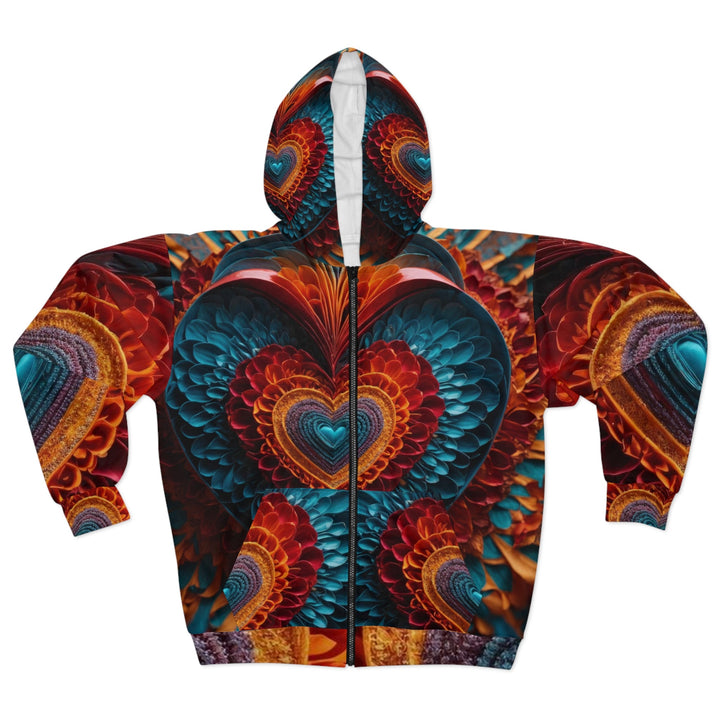 Ethereal Heart Mandala - Unisex Zip Hoodie - All Over Prints - g(0D·IO) - XS - -