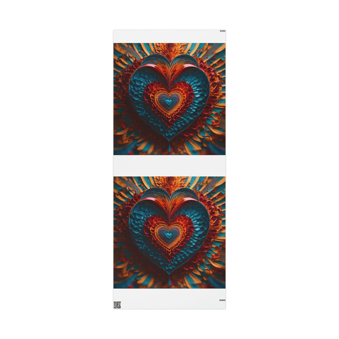 Ethereal Heart Mandala - Wrapping Paper - Home Decor - g(0D·IO) - 30'' x 72'' - Matte -