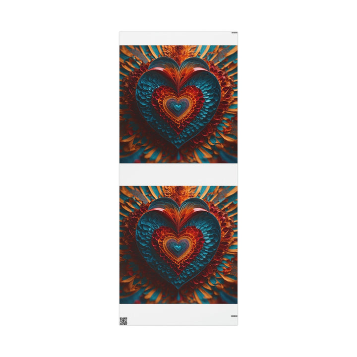 Ethereal Heart Mandala - Wrapping Paper - Home Decor - g(0D·IO) - 30'' x 72'' - Matte -