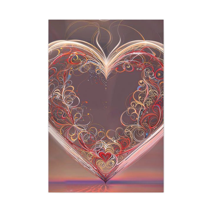 Ethereal Heart Whorls - Matte Canvas Print 1.25" - Canvas - g(0D·IO) - 32″ x 48″ (Vertical) - 1.25" -