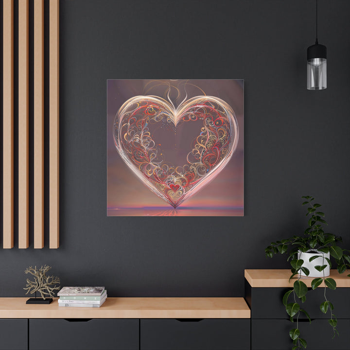 Ethereal Heart Whorls - Matte Canvas Print 1.25" - Canvas - g(0D·IO) - 36" x 36" - 1.25" -