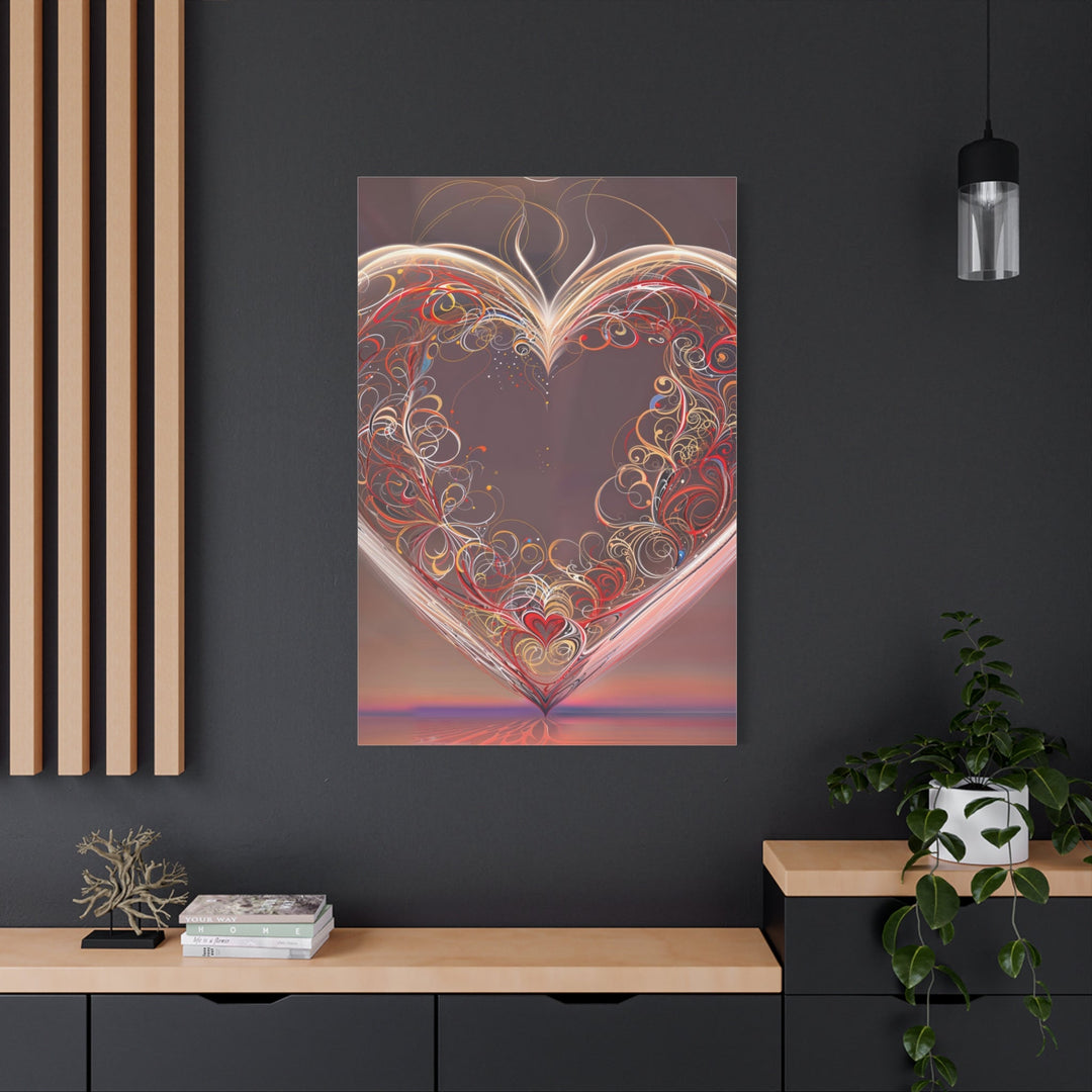 Ethereal Heart Whorls - Matte Canvas Print 1.25" - Canvas - g(0D·IO) - 36" x 36" - 1.25" -