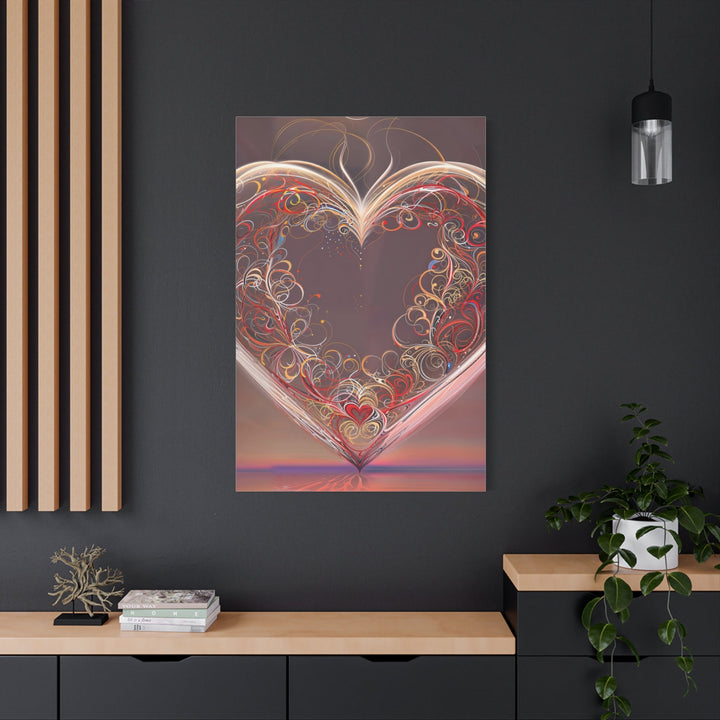 Ethereal Heart Whorls - Matte Canvas Print 1.25" - Canvas - g(0D·IO) - 36" x 36" - 1.25" -