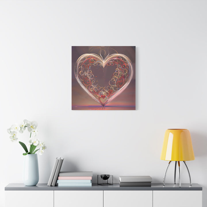 Ethereal Heart Whorls - Matte Canvas Print 1.25" - Canvas - g(0D·IO) - 36" x 36" - 1.25" -