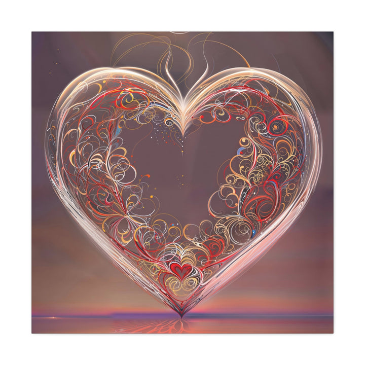 Ethereal Heart Whorls - Matte Canvas Print 1.25" - Canvas - g(0D·IO) - 36" x 36" - 1.25" -