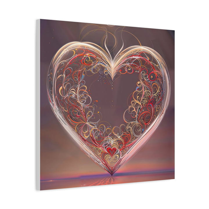 Ethereal Heart Whorls - Matte Canvas Print 1.25" - Canvas - g(0D·IO) - 36" x 36" - 1.25" -