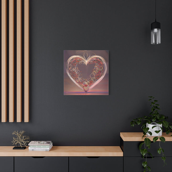 Ethereal Heart Whorls - Matte Canvas Print 1.25" - Canvas - g(0D·IO) - 36" x 36" - 1.25" -