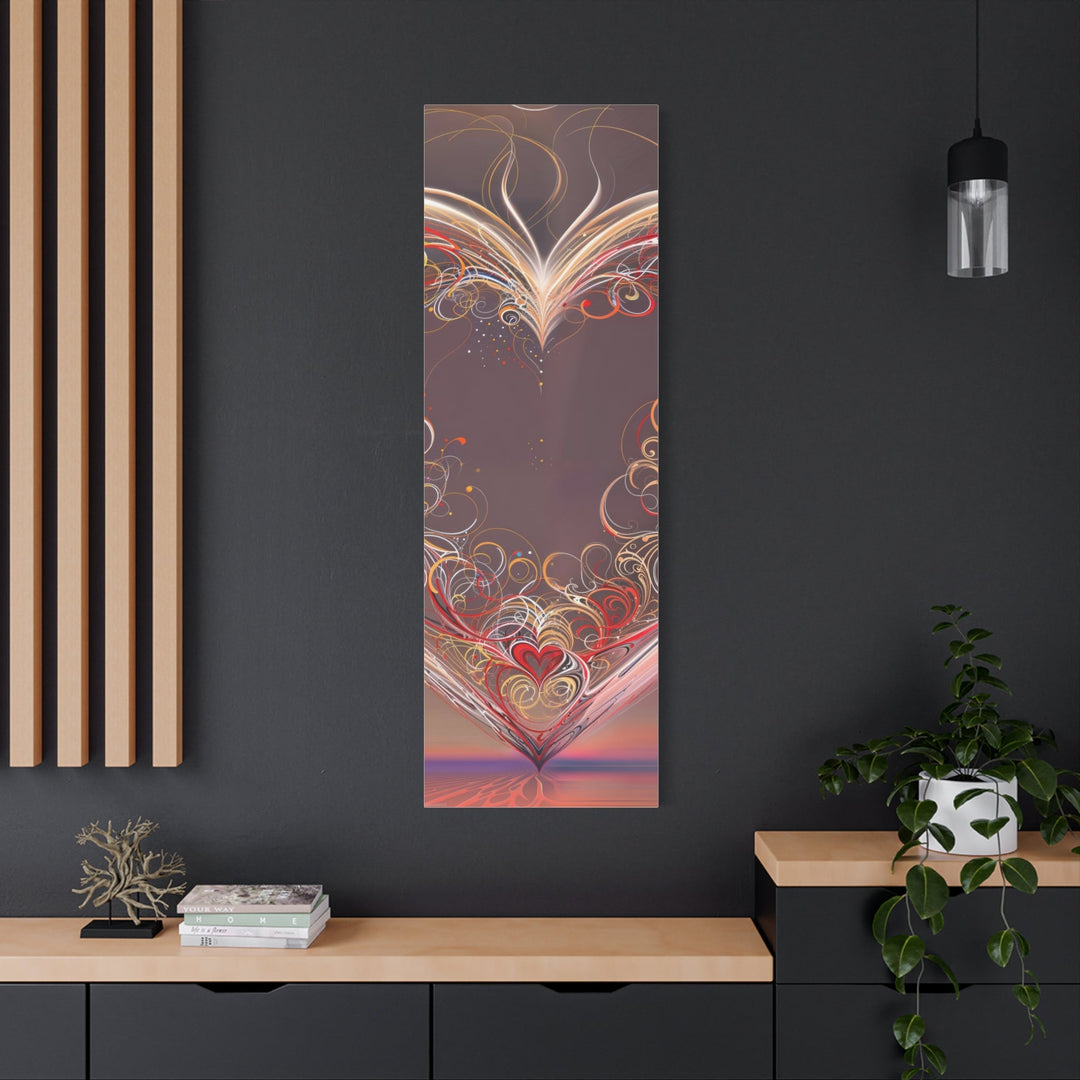Ethereal Heart Whorls - Matte Canvas Print 1.25" - Canvas - g(0D·IO) - 36" x 36" - 1.25" -