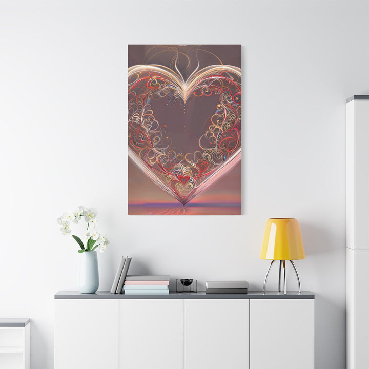 Ethereal Heart Whorls - Matte Canvas Print 1.25" - Canvas - g(0D·IO) - 36" x 36" - 1.25" -
