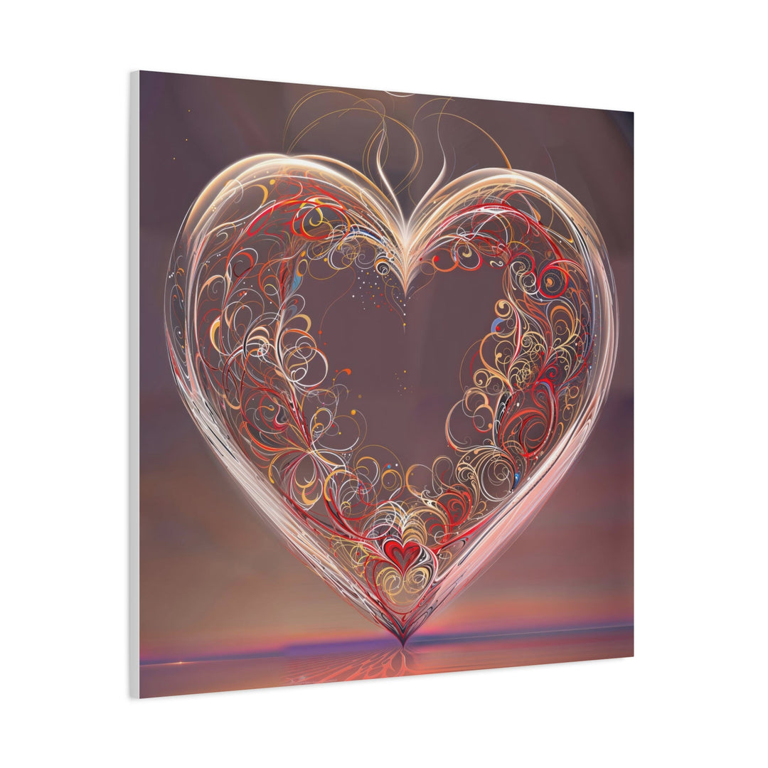 Ethereal Heart Whorls - Matte Canvas Print 1.25" - Canvas - g(0D·IO) - 36" x 36" - 1.25" -