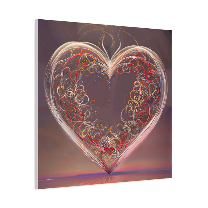 Ethereal Heart Whorls - Matte Canvas Print 1.25" - Canvas - g(0D·IO) - 36" x 36" - 1.25" -