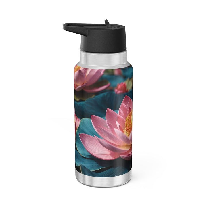 Ethereal Lotus Blossoms - Gator Tumbler 32oz - Mug - g(0D·IO) - Silver - 32oz -