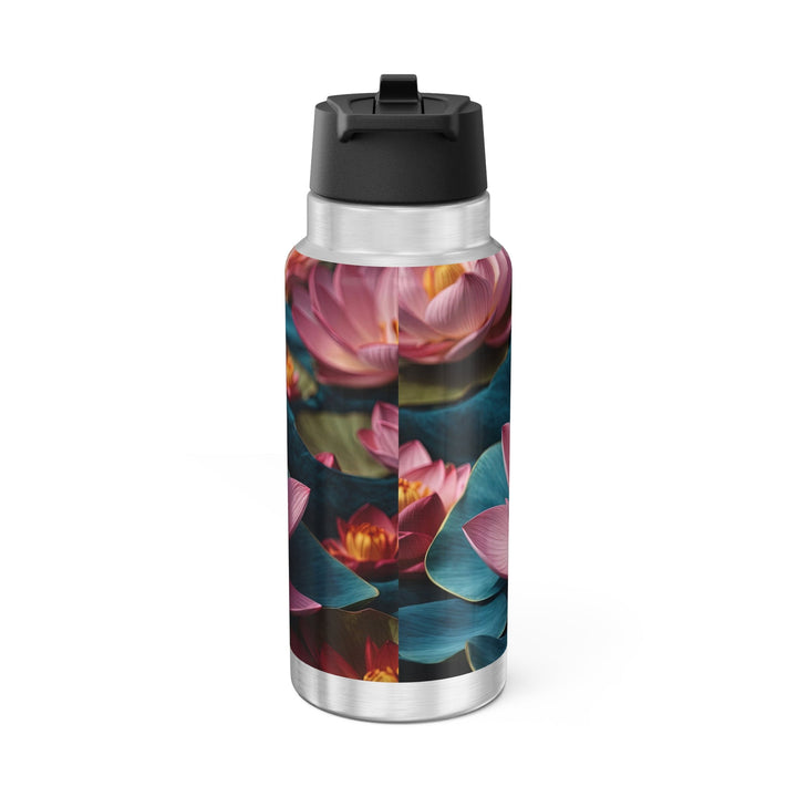 Ethereal Lotus Blossoms - Gator Tumbler 32oz - Mug - g(0D·IO) - Silver - 32oz -