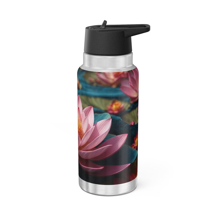 Ethereal Lotus Blossoms - Gator Tumbler 32oz - Mug - g(0D·IO) - Silver - 32oz -