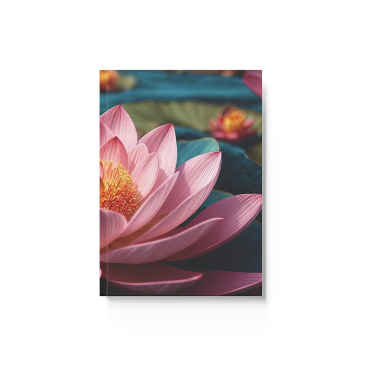 Ethereal Lotus Blossoms - Hard Backed Journal - Paper products - g(0D·IO) - Graph - A5 - White