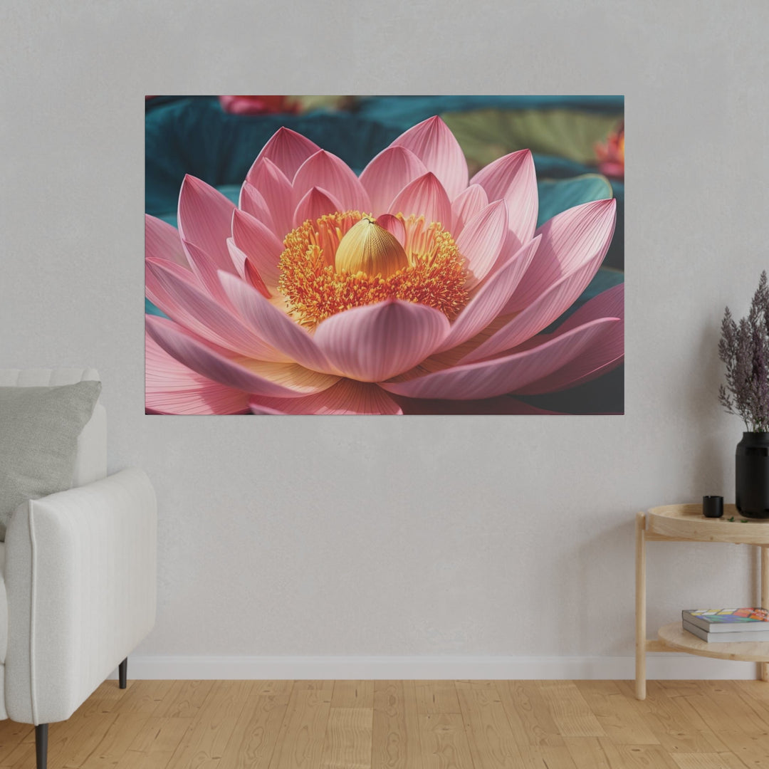 Ethereal Lotus Blossoms - Matte Canvas - Canvas - g(0D·IO) - 32" x 32" (Square) - 0.75'' -