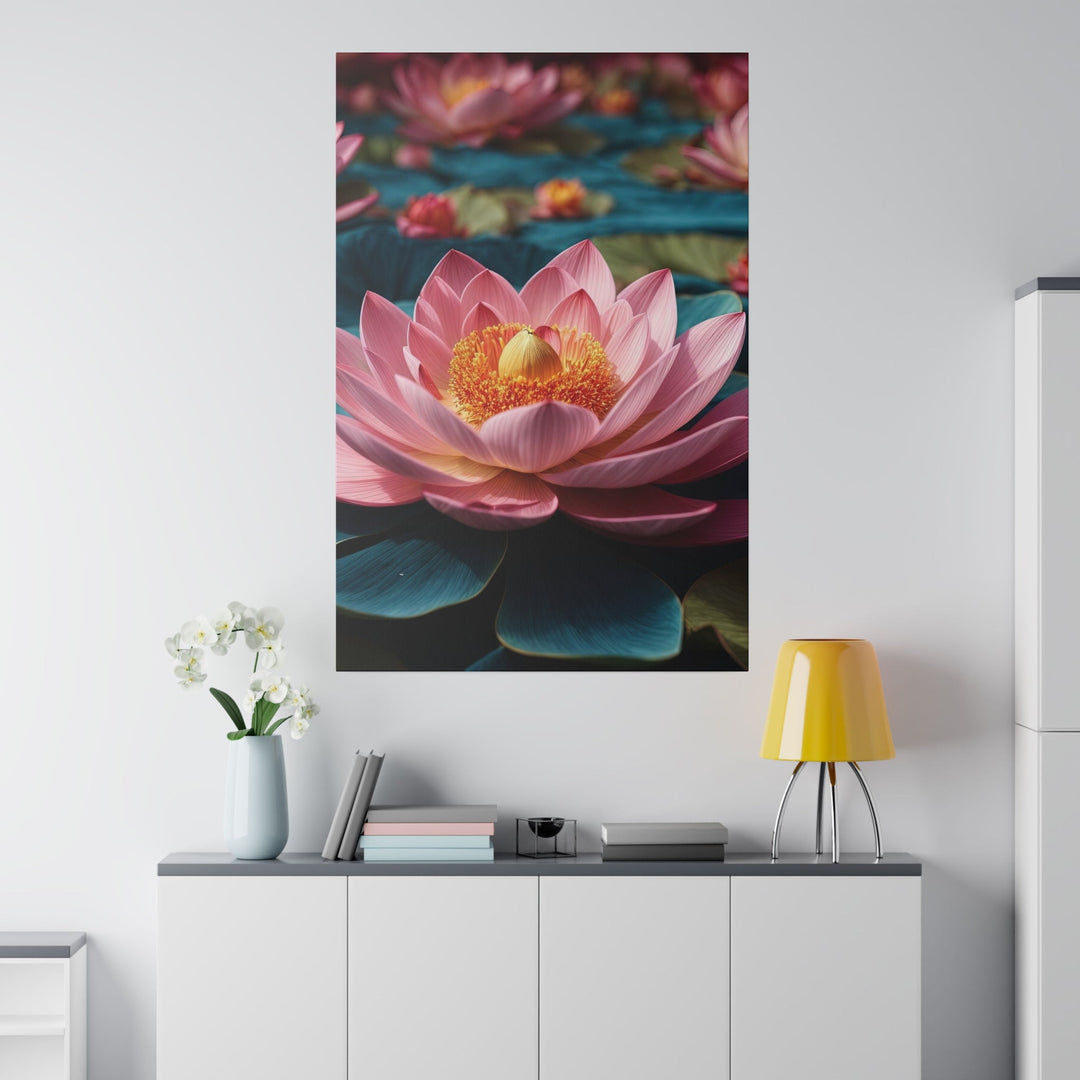 Ethereal Lotus Blossoms - Matte Canvas - Canvas - g(0D·IO) - 32" x 32" (Square) - 0.75'' -