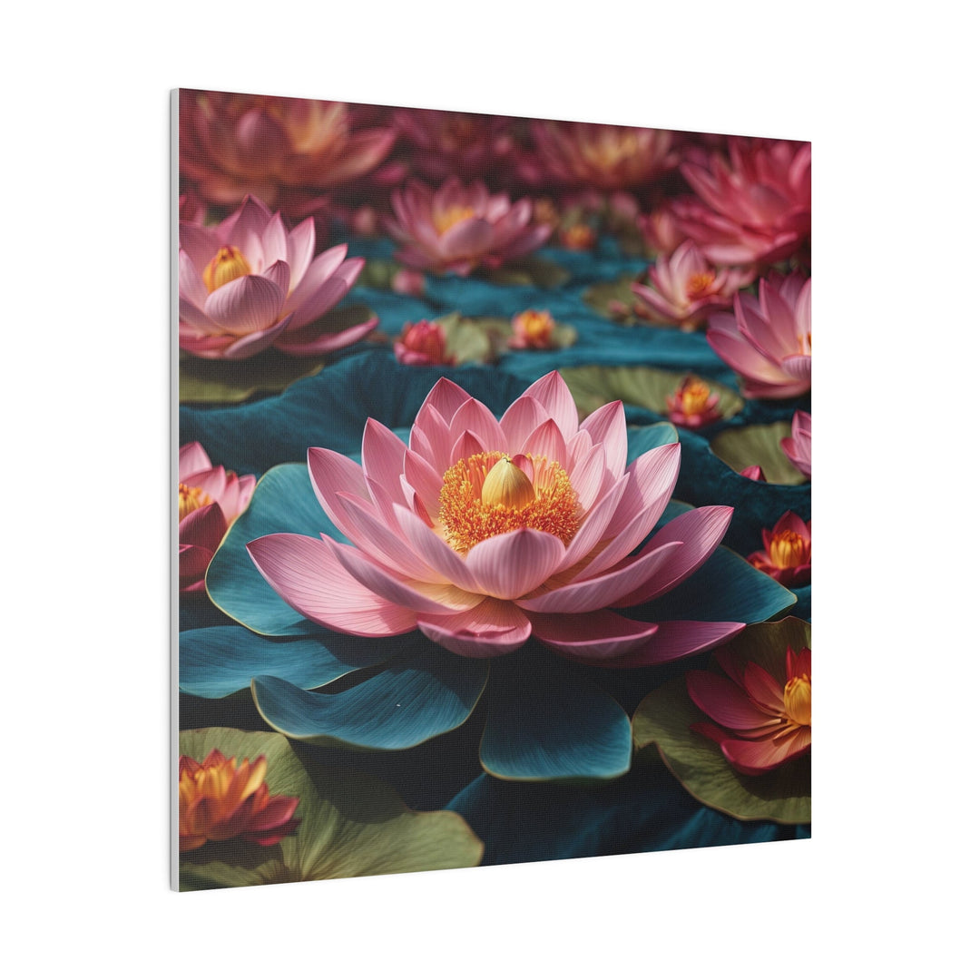 Ethereal Lotus Blossoms - Matte Canvas - Canvas - g(0D·IO) - 32" x 32" (Square) - 0.75'' -