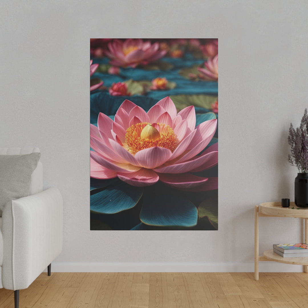 Ethereal Lotus Blossoms - Matte Canvas - Canvas - g(0D·IO) - 32" x 32" (Square) - 0.75'' -