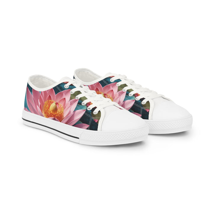 Ethereal Lotus Blossoms - Men's Lowtop Sneakers - Shoes - g(0D·IO) - US 5 - White sole -