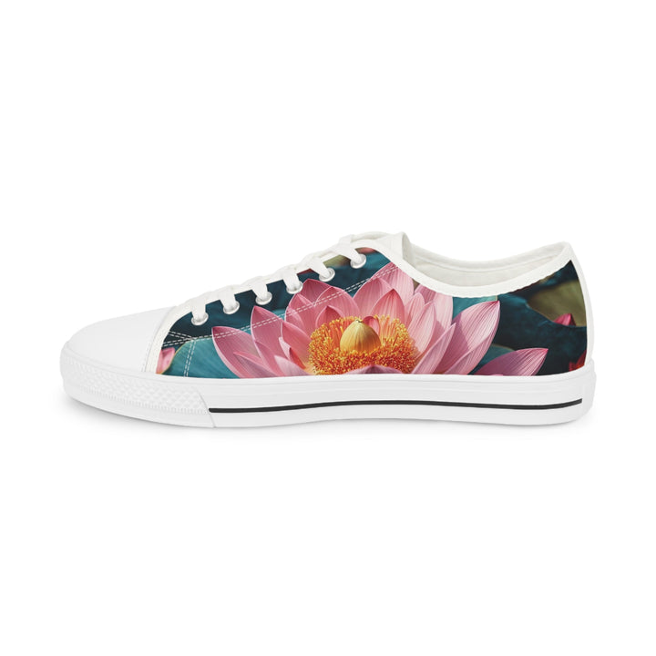 Ethereal Lotus Blossoms - Men's Lowtop Sneakers - Shoes - g(0D·IO) - US 5 - Black sole -