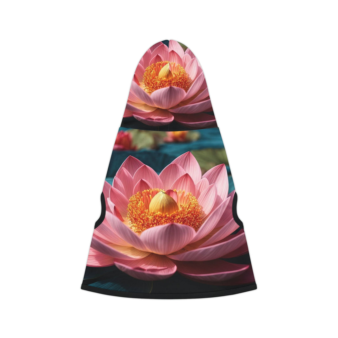 Ethereal Lotus Blossoms - Pet Hoodie - Pets - g(0D·IO) - XXS - Black Rib -