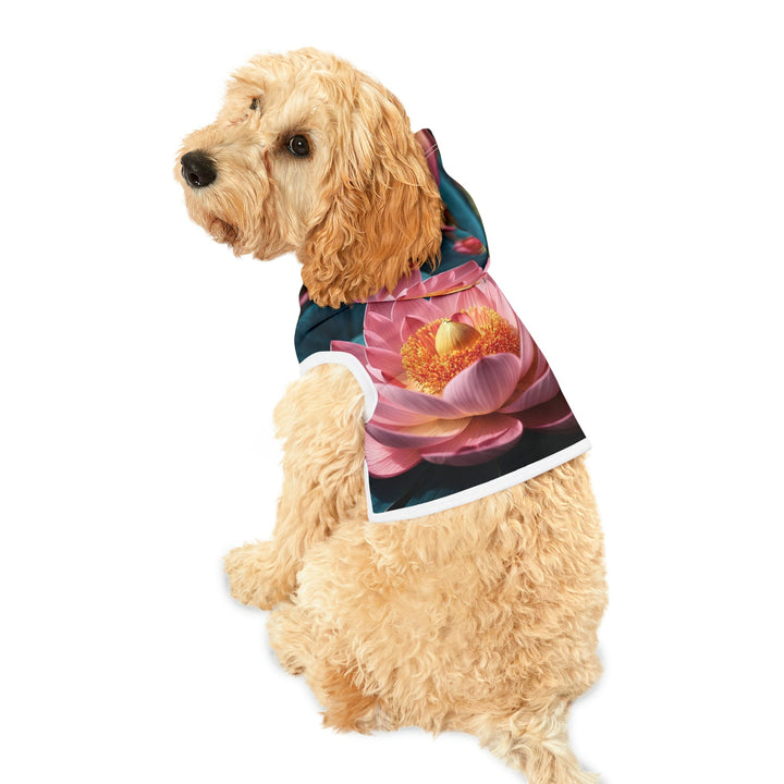 Ethereal Lotus Blossoms - Pet Hoodie - Pets - g(0D·IO) - XXS - Black Rib -