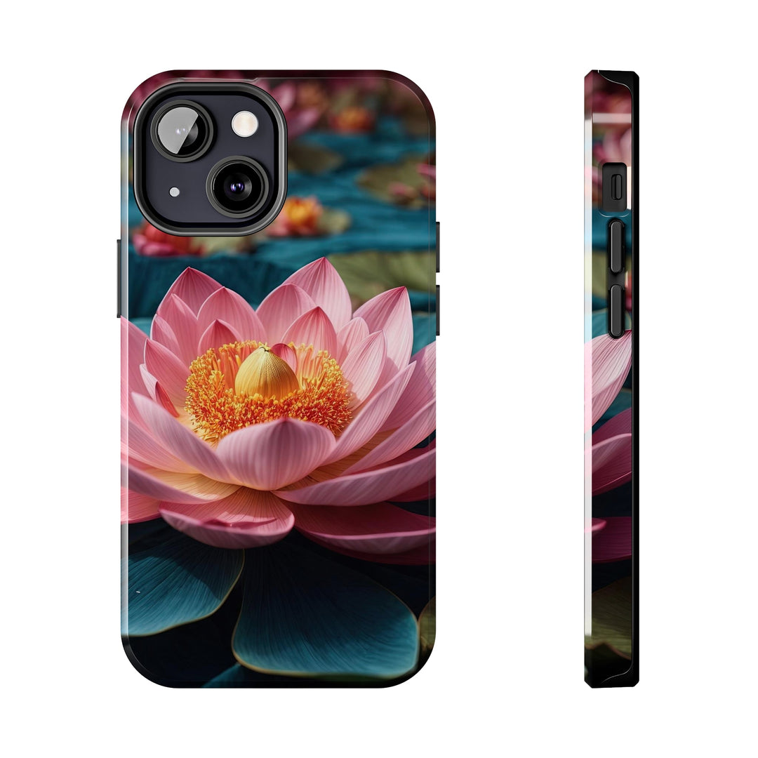 Ethereal Lotus Blossoms - Tough Phone Case - Phone Case - g(0D·IO) - iPhone 13 Mini - -