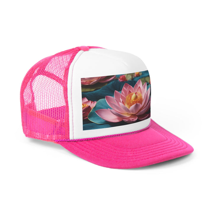 Ethereal Lotus Blossoms - Trucker Hat - Hats - g(0D·IO) - Pink - One size -