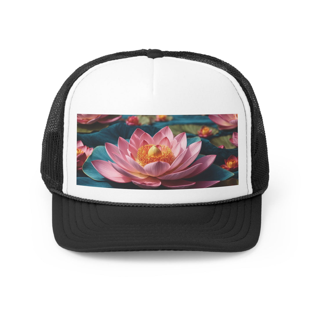 Ethereal Lotus Blossoms - Trucker Hat - Hats - g(0D·IO) - Black - One size -