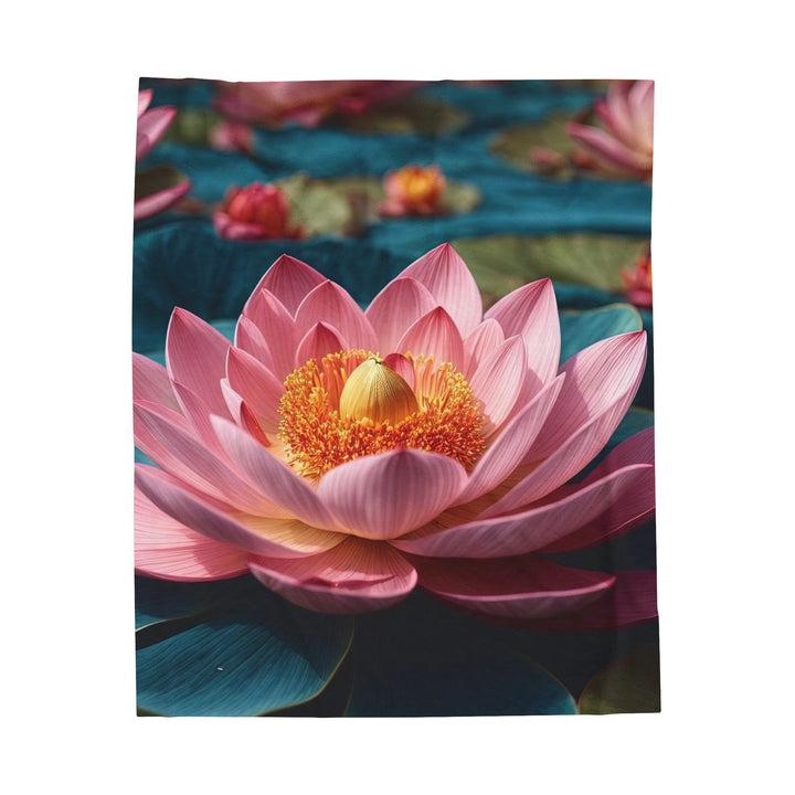 Ethereal Lotus Blossoms - Velveteen Plush Blanket - All Over Prints - g(0D·IO) - 50" × 60" - -