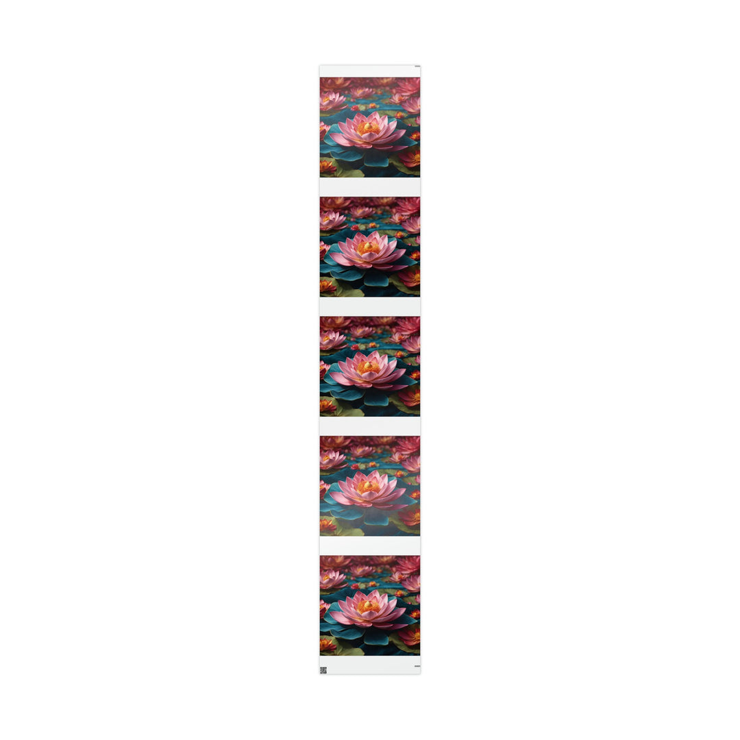 Ethereal Lotus Blossoms - Wrapping Paper - Home Decor - g(0D·IO) - 30" x 180" - Glossy -