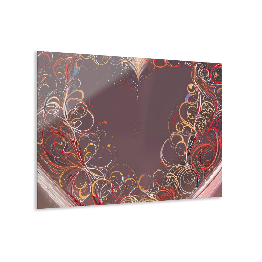 Ethereal Swirl Heart - Acrylic Prints (French Cleat Hanging) - Home Decor - g(0D·IO) - 36" x 24" (Horizontal) - 0.25'' -