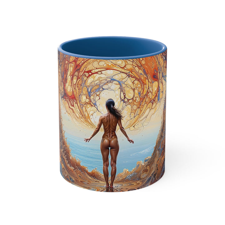 Ethereal Swirls Journey - Accent Coffee Mug - Mug - g(0D·IO) - Blue - 11oz -