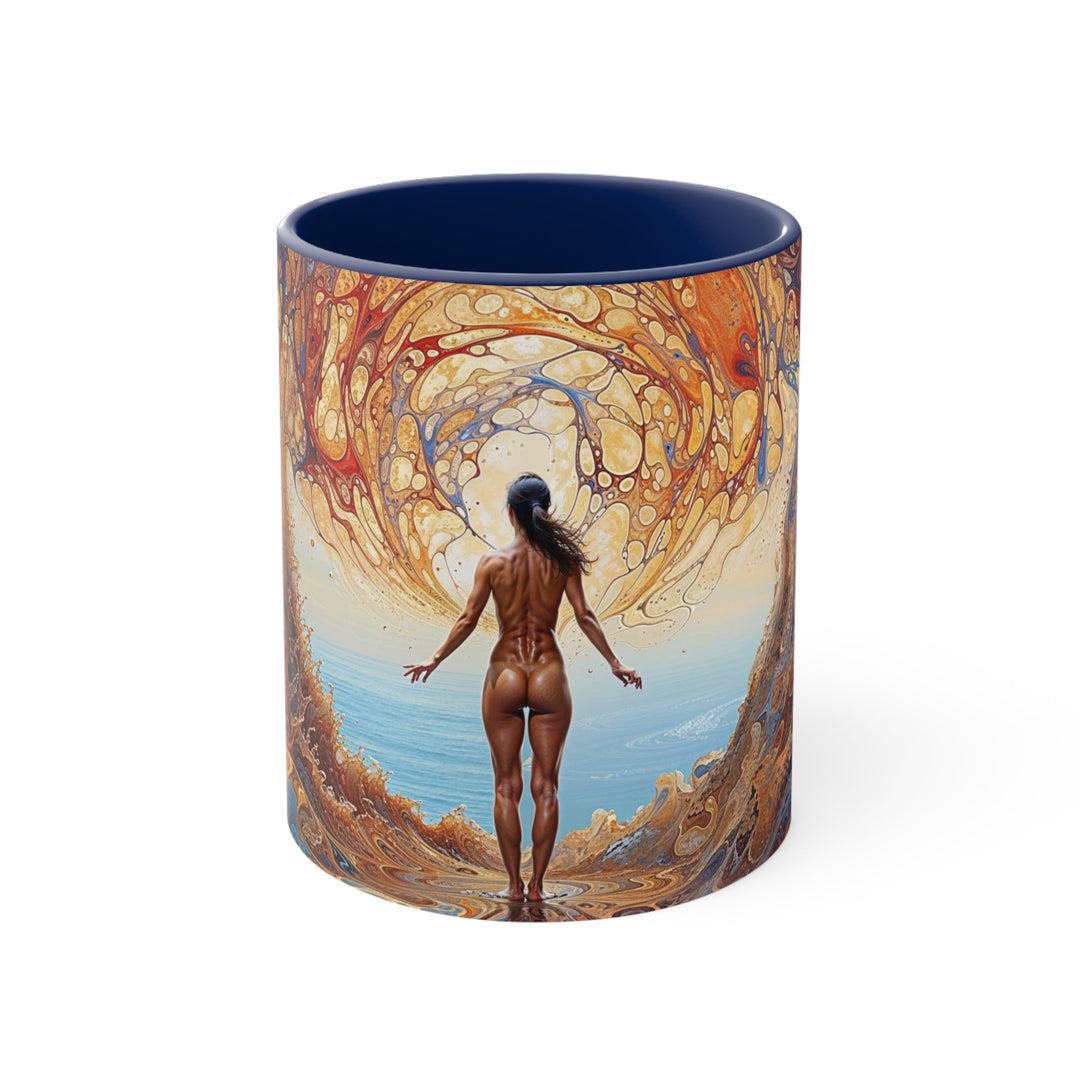 Ethereal Swirls Journey - Accent Coffee Mug - Mug - g(0D·IO) - Navy - 11oz -