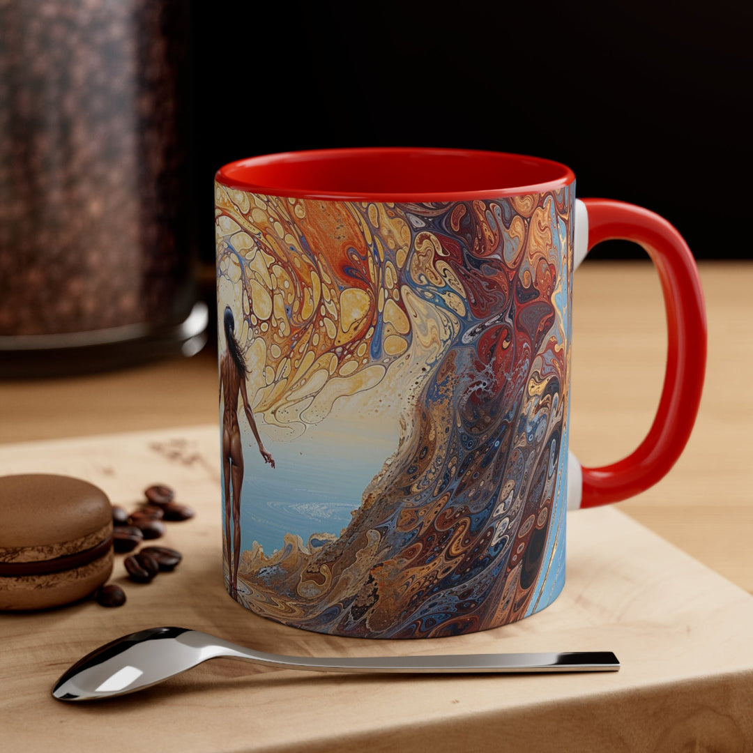 Ethereal Swirls Journey - Accent Coffee Mug - Mug - g(0D·IO) - Pink - 11oz -