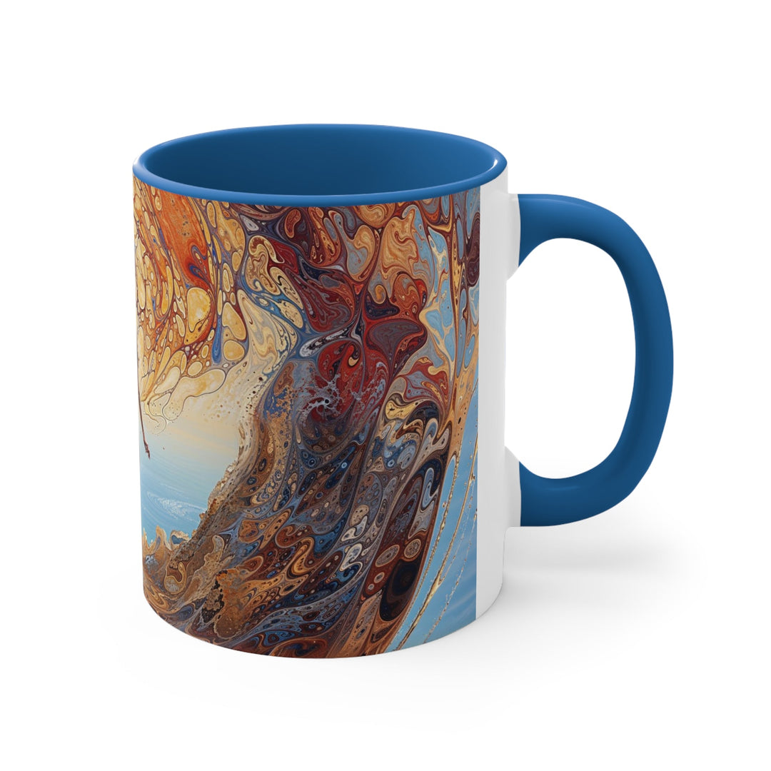 Ethereal Swirls Journey - Accent Coffee Mug - Mug - g(0D·IO) - Pink - 11oz -