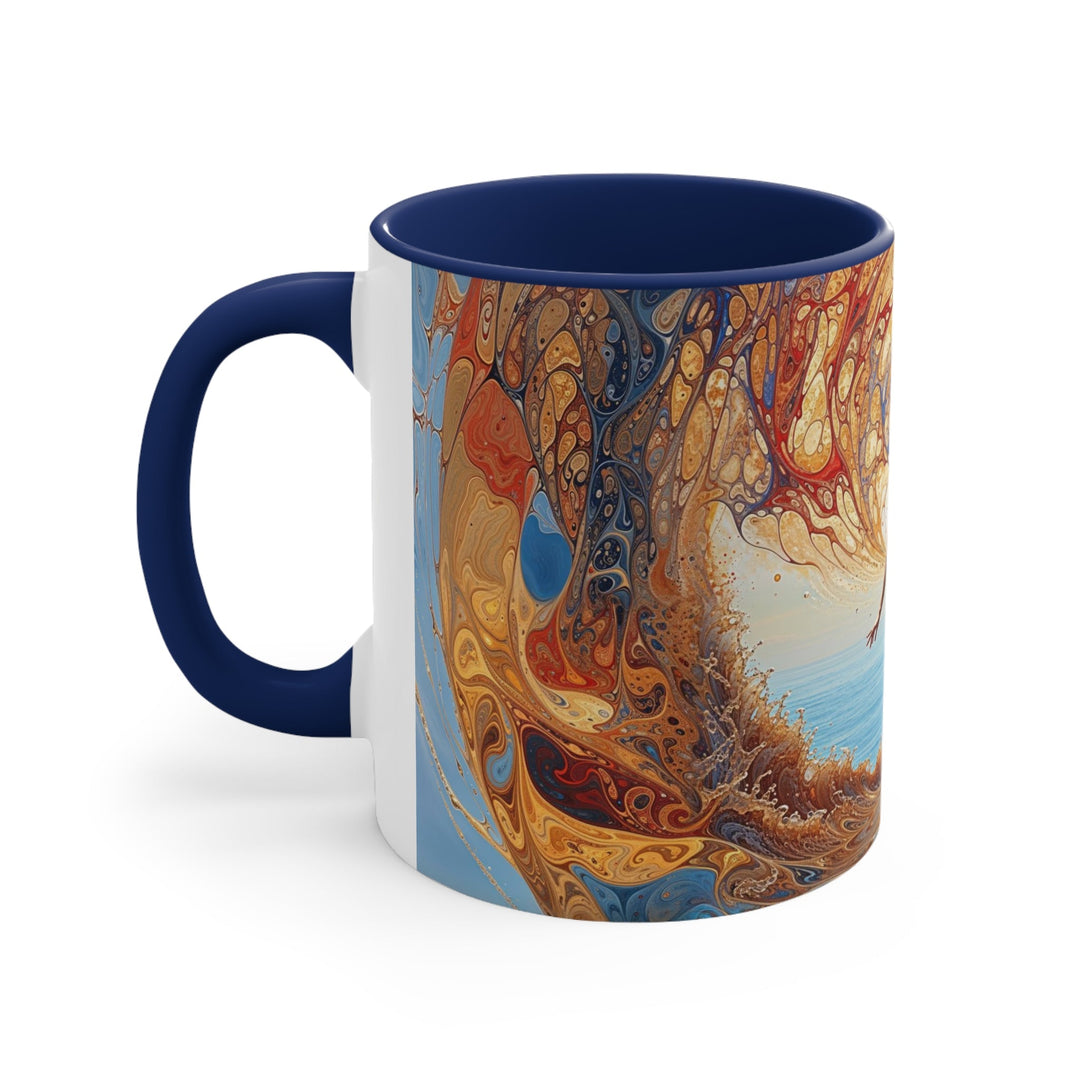 Ethereal Swirls Journey - Accent Coffee Mug - Mug - g(0D·IO) - Pink - 11oz -