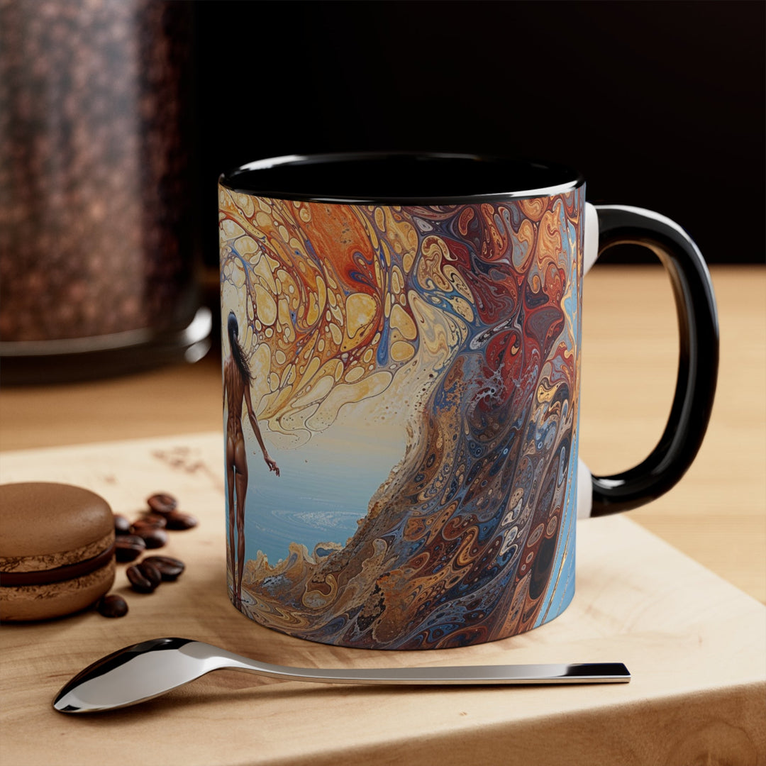 Ethereal Swirls Journey - Accent Coffee Mug - Mug - g(0D·IO) - Pink - 11oz -