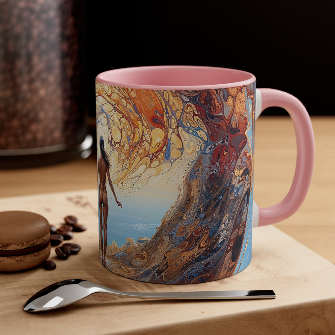 Ethereal Swirls Journey - Accent Coffee Mug - Mug - g(0D·IO) - Pink - 11oz -