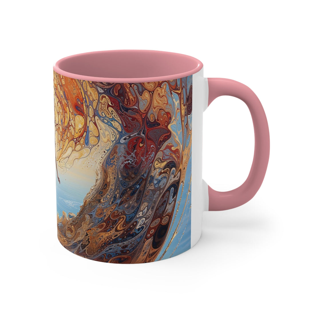 Ethereal Swirls Journey - Accent Coffee Mug - Mug - g(0D·IO) - Pink - 11oz -