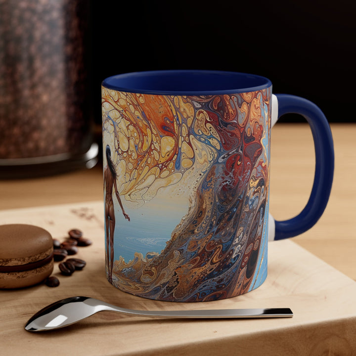 Ethereal Swirls Journey - Accent Coffee Mug - Mug - g(0D·IO) - Pink - 11oz -