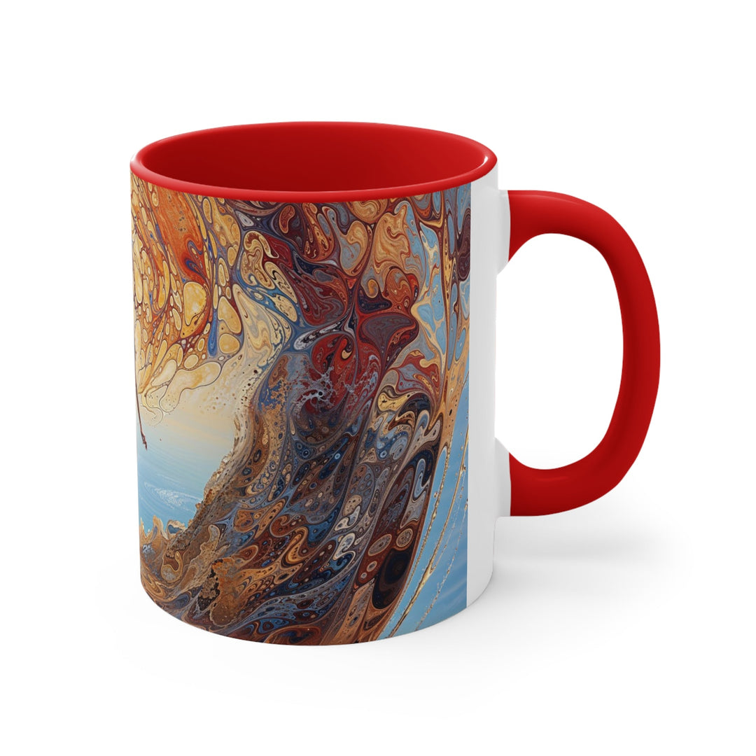 Ethereal Swirls Journey - Accent Coffee Mug - Mug - g(0D·IO) - Pink - 11oz -